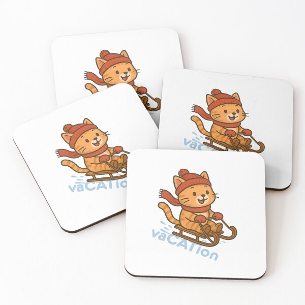 Item preview, Sledding Cat – Cute “vaCATion” Winter T-Shirt designed and sold by SVALANART.