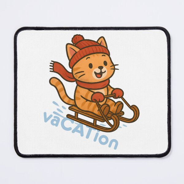 Item preview, Sledding Cat – Cute “vaCATion” Winter T-Shirt designed and sold by SVALANART.