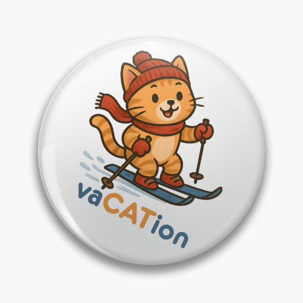 Item preview, Skiing Cat – Cute Winter T-Shirt “vaCATion” designed and sold by SVALANART.