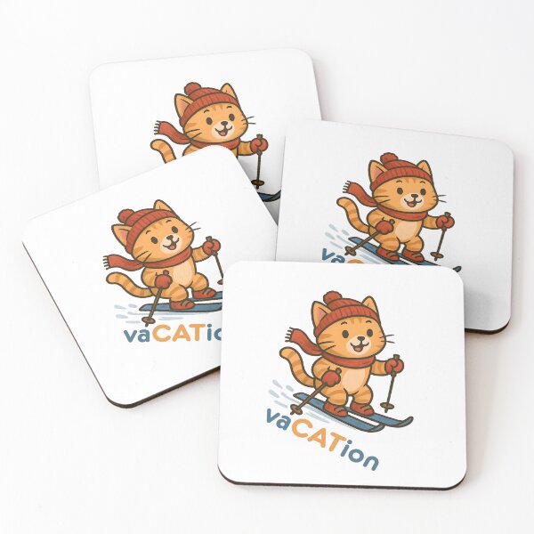 Item preview, Skiing Cat – Cute Winter T-Shirt “vaCATion” designed and sold by SVALANART.