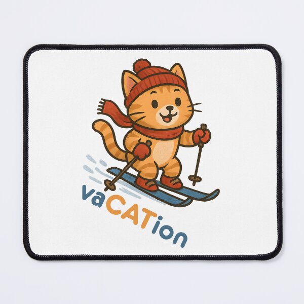Item preview, Skiing Cat – Cute Winter T-Shirt “vaCATion” designed and sold by SVALANART.