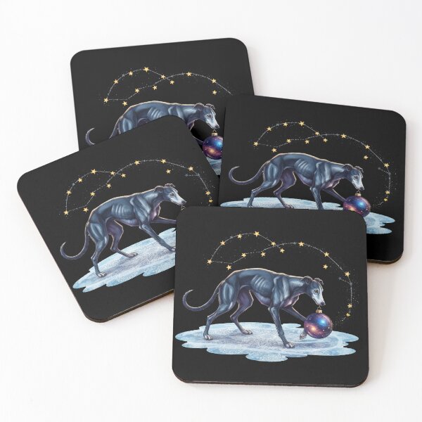 Item preview, Older Couple Greyhound Winter Walk Snowy Path designed and sold by zoughlal.