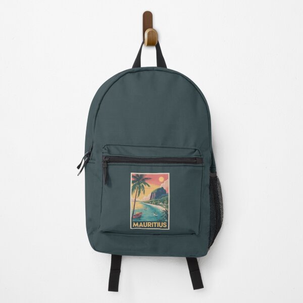 Item preview, Mauritius Coast Illustration Travel Art Vintage designed and sold by KrisSidDesigns.