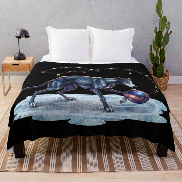 Item preview, Older Couple Greyhound Winter Walk Snowy Path designed and sold by zoughlal.