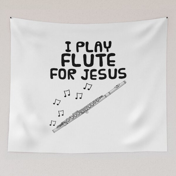 Item preview, I Play Flute For Jesus, Flutist Church Musician designed and sold by doodlerob.