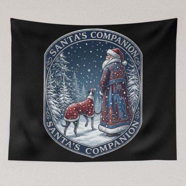Item preview, Mystical Blue Robe Santa Greyhound Celestial designed and sold by zoughlal.