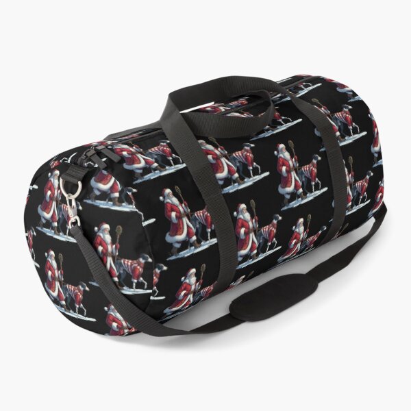 Item preview, Santa and Greyhound Simple Snowy Path Walk designed and sold by zoughlal.