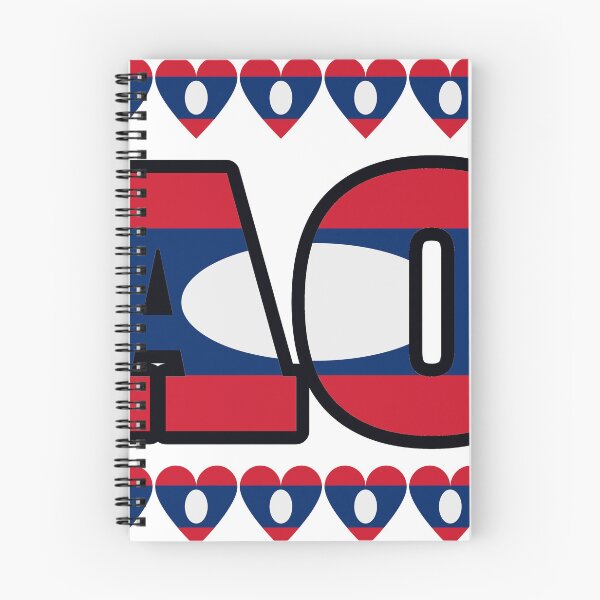 Item preview, Laos Flag Letters And Hearts designed and sold by TheIconSmith.