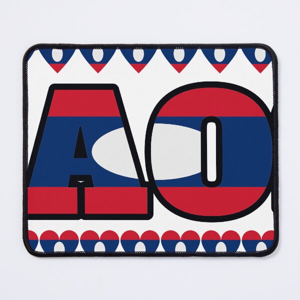 Item preview, Laos Flag Letters And Hearts designed and sold by TheIconSmith.