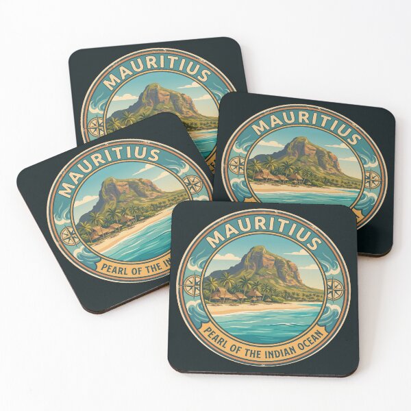 Item preview, Mauritius Illustration Travel Art Badge designed and sold by KrisSidDesigns.