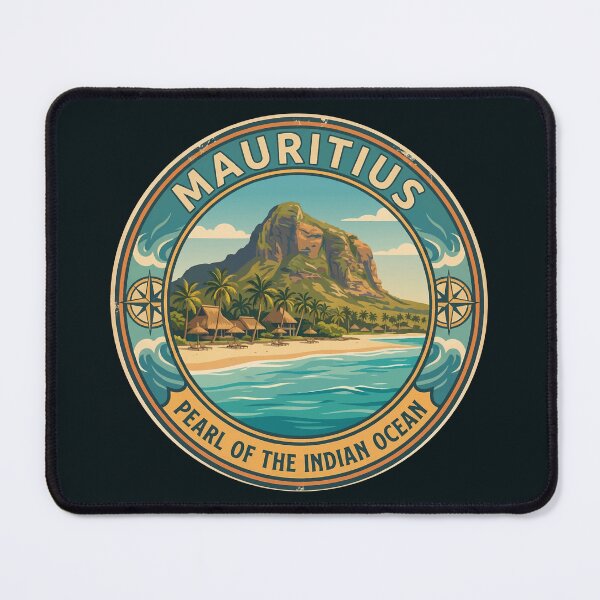Item preview, Mauritius Illustration Travel Art Badge designed and sold by KrisSidDesigns.