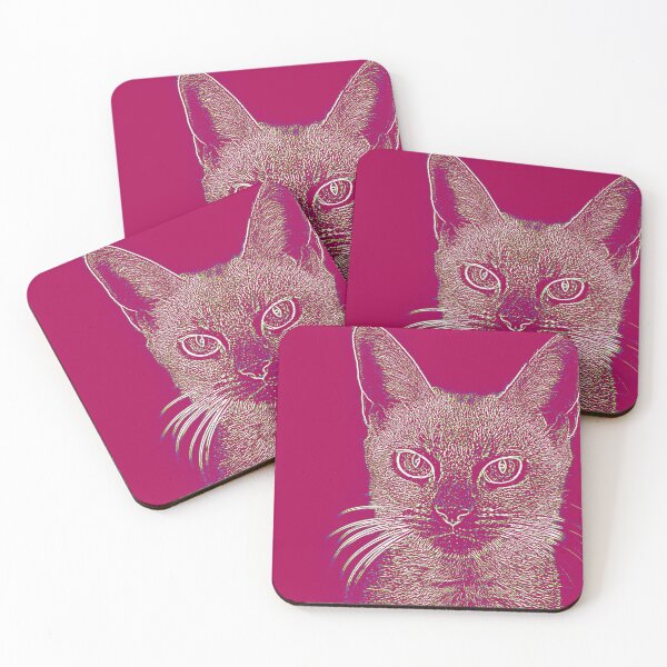Item preview, Cat silhouette on red designed and sold by Kacharava.