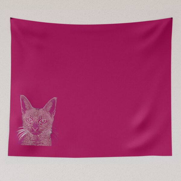 Item preview, Cat silhouette on red designed and sold by Kacharava.