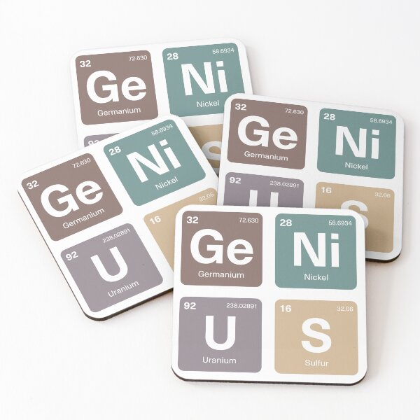 Item preview, GeNiUS - Elemental Pun designed and sold by fatchairprint.