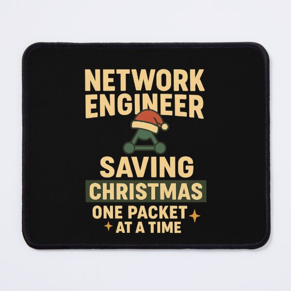 Item preview, Network Engineer - Saving Christmas One Packet at a Time | Retro Tech Holiday Design designed and sold by Work Life Tees.