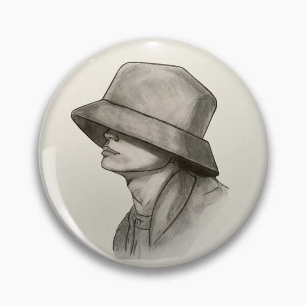 Item preview, Faceless Bucket Hat Aesthetic – Minimalist Pencil Sketch Art designed and sold by itsmorabit.