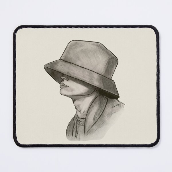 Item preview, Faceless Bucket Hat Aesthetic – Minimalist Pencil Sketch Art designed and sold by itsmorabit.