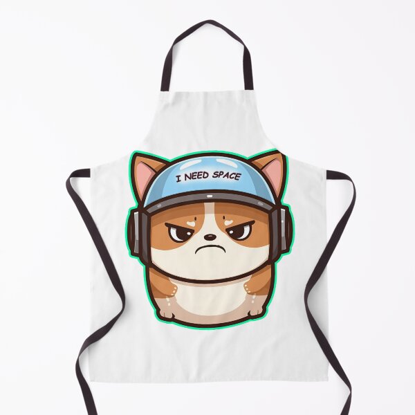 Item preview, I Need Space - Funny Grumpy Astronaut Cat Sticker designed and sold by The Grumpy Pet Club.