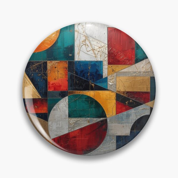 Item preview, Golden Horizon Geometric Cubist Abstract designed and sold by Harmonic_Layers.