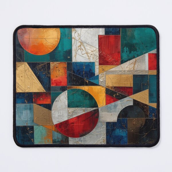 Item preview, Golden Horizon Geometric Cubist Abstract designed and sold by Harmonic_Layers.