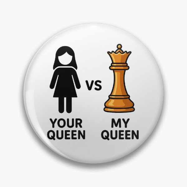 Item preview, Your Queen vs My Queen chess lovers designed and sold by Craftitect.