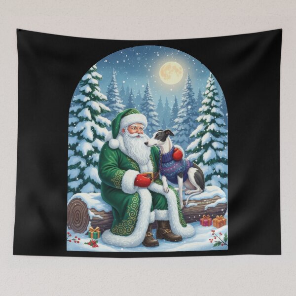 Item preview, Santa's Blue Orb Magic Staff Greyhound Night designed and sold by zoughlal.