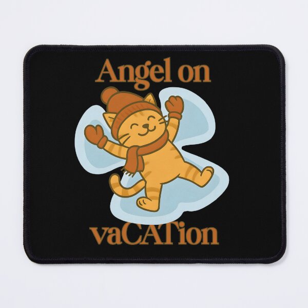 Item preview, Snow Angel Cat – Cute Winter T-Shirt “Angel on vaCATion” designed and sold by SVALANART.