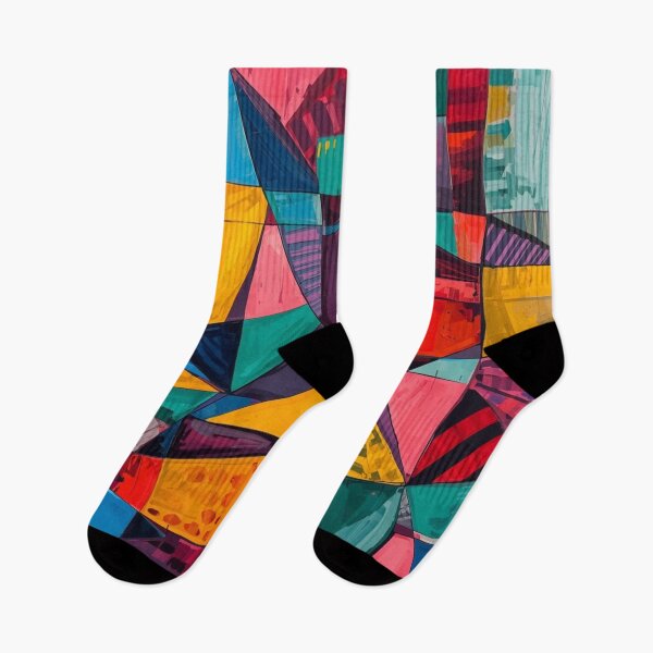 Item preview, Vibrant Multicolor Modern Cubism designed and sold by Harmonic_Layers.