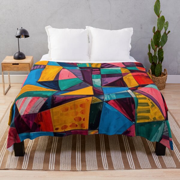 Item preview, Vibrant Multicolor Modern Cubism designed and sold by Harmonic_Layers.