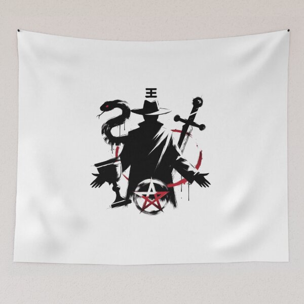 Item preview, The Shadow Magician Tarot – Dark Noir & Red Ink Occult Design designed and sold by NSB-Design.
