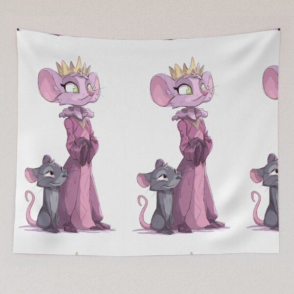 Item preview, Princess Mouse and Companion – Artistic Illustration designed and sold by TreatLLC.