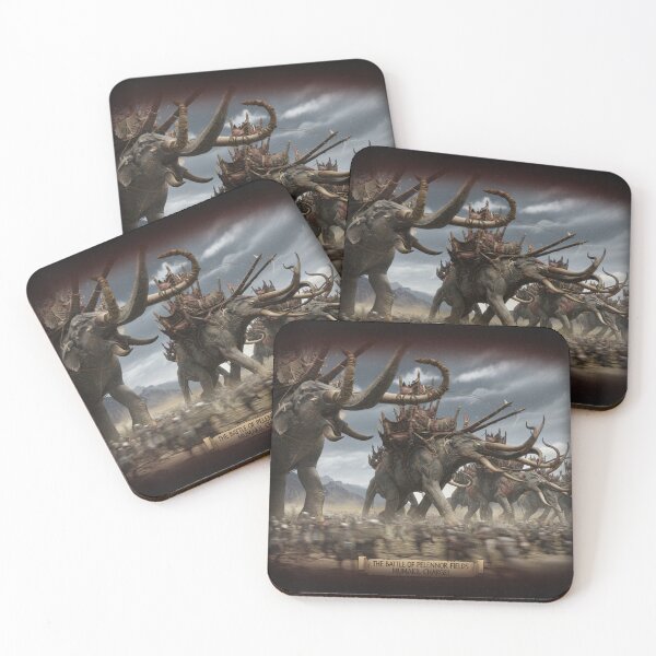 Item preview, The Battle of Pelennor Fields -War Elephants Charge designed and sold by Aybiko.