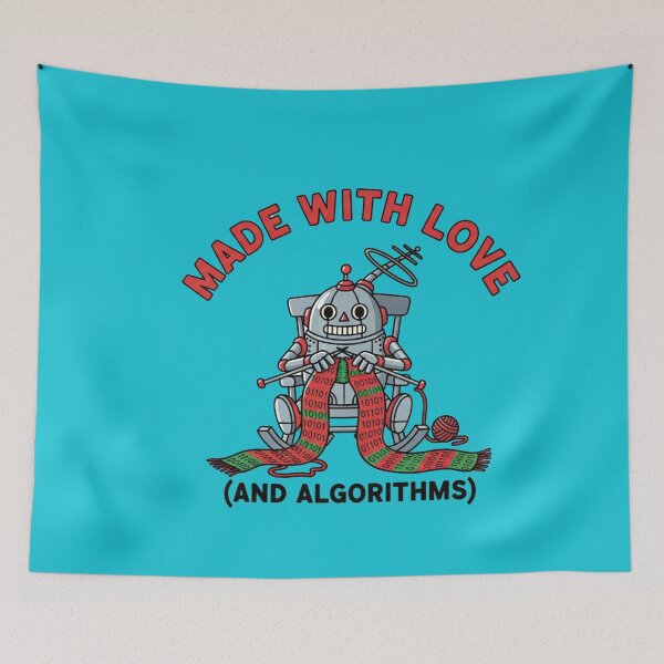 Item preview, Ugly Christmas Sweater - Made with Love and Algorithm | Sweater Emporium designed and sold by KINGWANI.