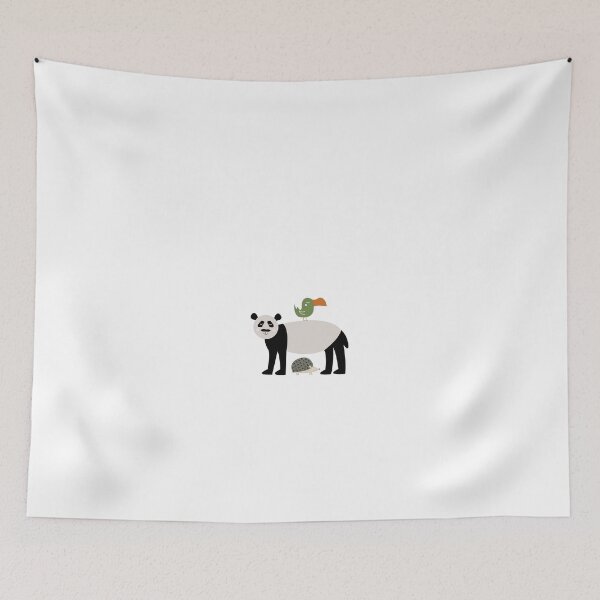Item preview, Animal Pyramid for Kids – Panda, Hedgehog & Pelican Illustration | Cute Animal Stack Design designed and sold by PAPERGEI Studio.