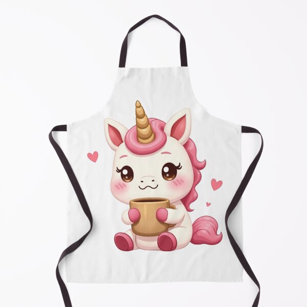 Item preview, Cute Kawaii Chibi Unicorn with Coffee – Adorable Pastel Fantasy Creature Sticker designed and sold by LindaHorny.