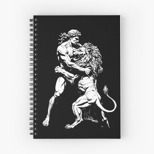 Item preview, Man vs Lion Mythological Engraving designed and sold by SweetLog.