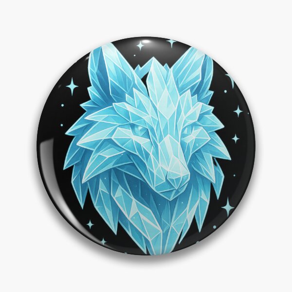 Item preview, Crystal Wolf | Ice Shard Wolf Head | Transparent PNG | Geometric Frozen Animal Art designed and sold by GoldenDreamGallery.