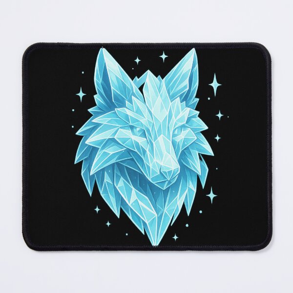 Item preview, Crystal Wolf | Ice Shard Wolf Head | Transparent PNG | Geometric Frozen Animal Art designed and sold by GoldenDreamGallery.
