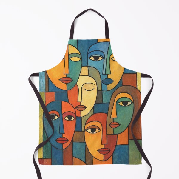 Item preview, Caras al azar en estilo Picasso designed and sold by WJ Cozy Creations.