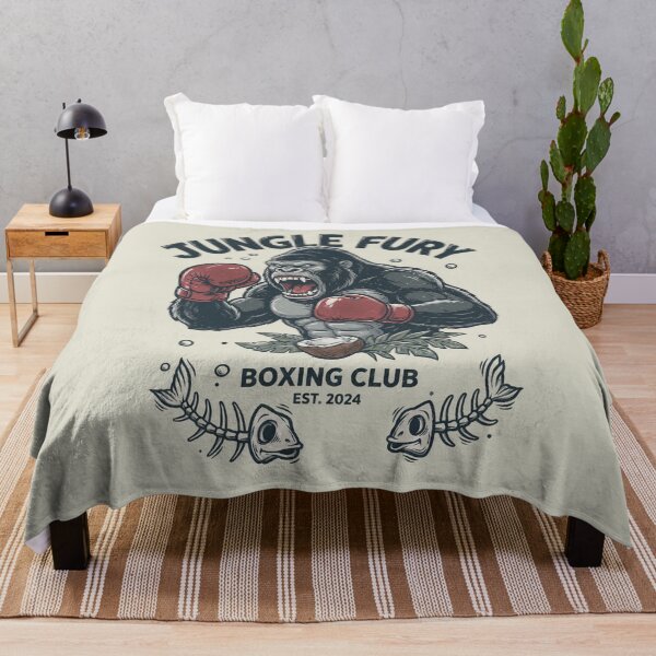 Item preview, Jungle Fury Boxing Club - Gorilla Boxer Vintage Art designed and sold by AwesomeBeyondLimits.