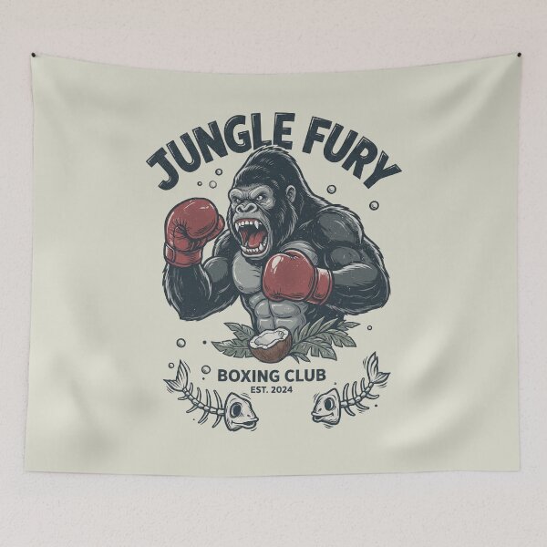 Item preview, Jungle Fury Boxing Club - Gorilla Boxer Vintage Art designed and sold by AwesomeBeyondLimits.