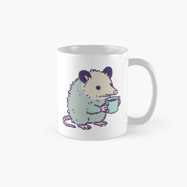 Item preview, Coffee Opossum, pastel crayon illustration designed and sold by Magnificent Lizard.