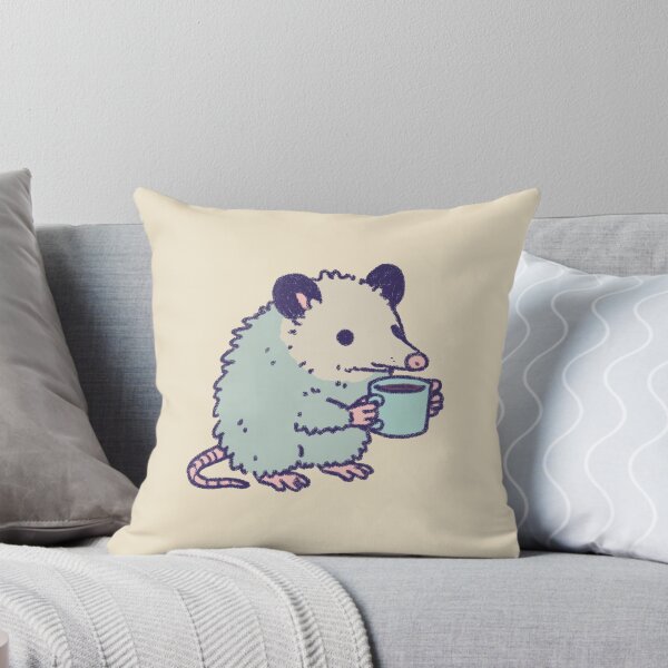 Item preview, Coffee Opossum, pastel crayon illustration designed and sold by Magnificent Lizard.