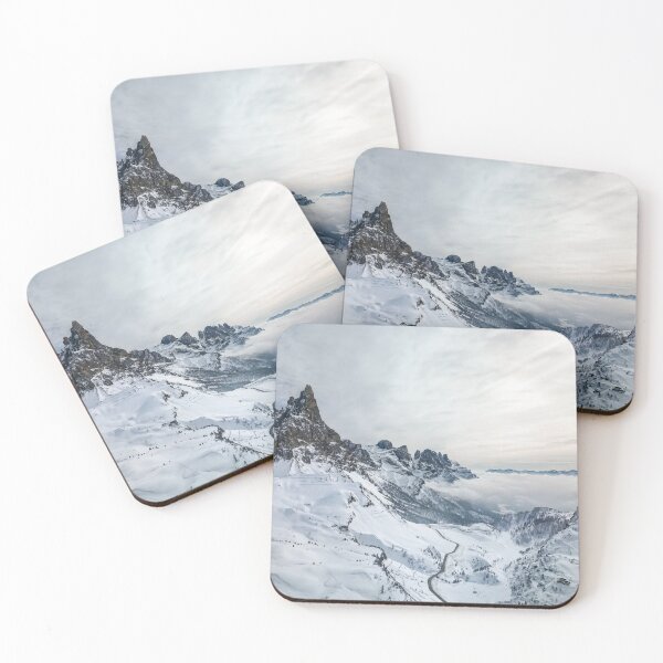 Item preview, Dolomite Winter Peaks — Snowy Alpine Mountain Landscape designed and sold by FlybyVideo.