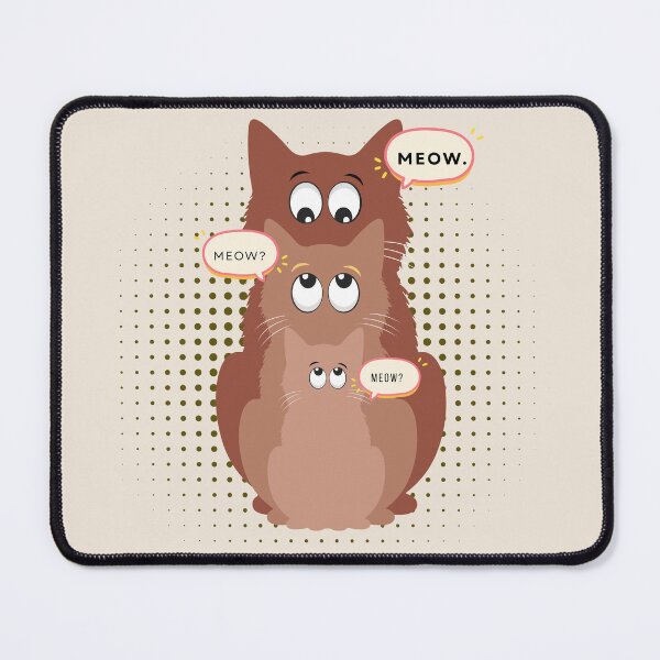 Item preview, Retro Cream Meow Stack Cats – Cozy Vintage Kitty Stack designed and sold by Panoramax.