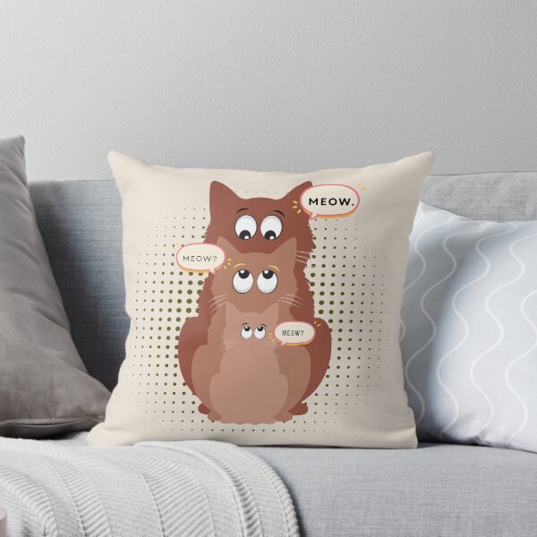 Item preview, Retro Cream Meow Stack Cats – Cozy Vintage Kitty Stack designed and sold by Panoramax.