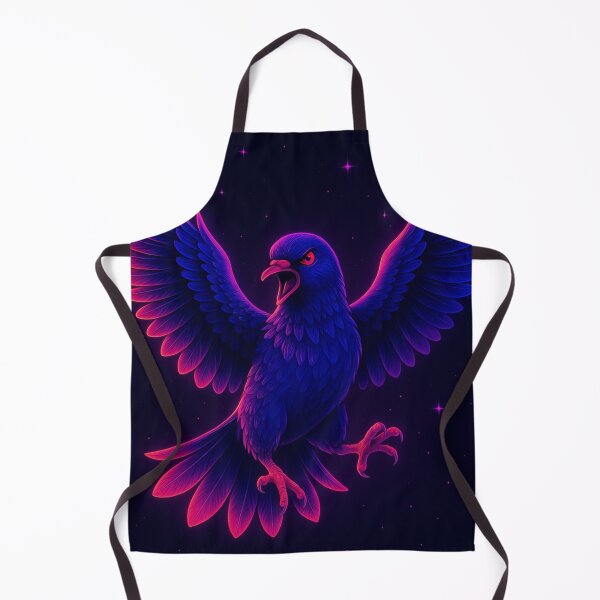 Item preview, Neon Angry Pigeon – Cyber Vaporwave Bird Art designed and sold by GolabMagic.