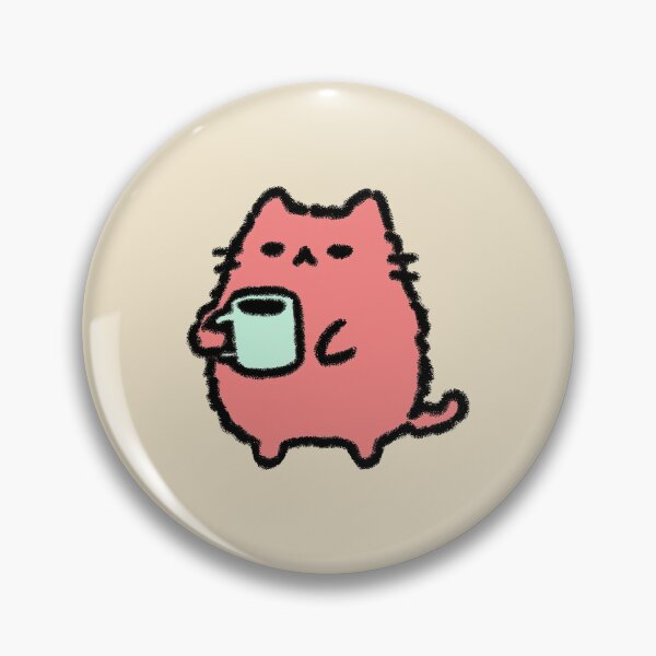 Artikelvorschau, Illustration „Kaffeekatze“ in Pastellfarben mit Textur entworfen und verkauft von Magnificent Lizard.