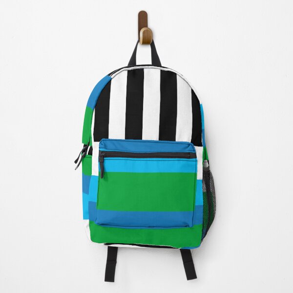 Item preview, Geometric Abstract Art with Blue, Aqua & Green Stripes designed and sold by InFrameVision.