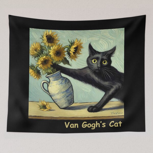 Item preview, Van Gogh's Cat designed and sold by LivingInThinAir.